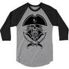 skull with beard 3/4 Sleeve Shirt
