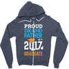 Class of 2017 Proud Grand Father Graduation Zipper Hoodie