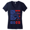 usa 2 Women's V-Neck T-Shirt