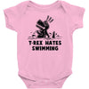 trex hates swimming Baby Onesie