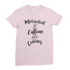 motivated by caffeine and canines Ladies Fitted T-Shirt
