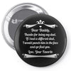Dear Daddy, Thanks for Being my Dad Baby Boy Letter to Father Pin-back button