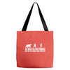 be nice to fat people bear chase funny pub joke Tote Bags