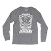 Never Underestimate Dog Rescuer Who Was Born January Long Sleeve Shirts