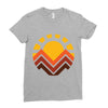 sunset mountain Ladies Fitted T-Shirt