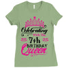 Celebrating With the 7th Birthday Queen Ladies Fitted T-Shirt