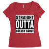 straight outta greasy grove Women's Triblend Scoop T-shirt