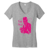 pink freud Women's V-Neck T-Shirt