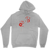 bloody hand print funny zombie kill undead blood horror killer Unisex Hoodie