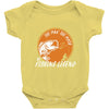 the man the myth the fishing Baby Bodysuit