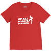 up all night playing battle gaming V-Neck Tee