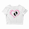 Baby Girl with Heart Any Name Customized Crop Top