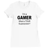 gamer baseball Ladies Fitted T-Shirt
