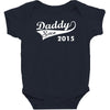 daddy since 2015   mens funny Baby Bodysuit
