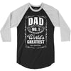 dad number one world's greatest 3/4 Sleeve Shirt