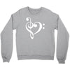 music heart rock baseball Crewneck Sweatshirt