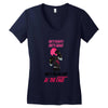 she's beauty she's grage she's punch you in the face Women's V-Neck T-Shirt