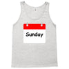title of day of the week sunday day of the week Tank Top