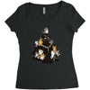 king of kittens Women's Triblend Scoop T-shirt