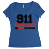 911 dispatcher heroes black logo Women's Triblend Scoop T-shirt