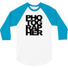 photographer camera photography modern text photos scrapbook geek t sh 3/4 Sleeve Shirt