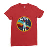 Nasa  Blue White Yellow Color Ladies Fitted T-Shirt
