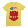 america 3 Ladies Fitted T-Shirt
