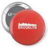 brooklyn city skyline silhouette Pin-back button
