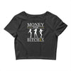 money over bitches graphic Crop Top