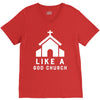 Like A God Church V-Neck Tee
