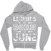 legends are born in june birthday vintag Zipper Hoodie