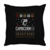 santa capricorn christmas ugly t shirts Throw Pillow