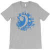 bass clef in blue T-Shirt