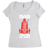 dad you're my hero Women's Triblend Scoop T-shirt