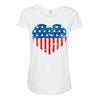 usa flag 2 Maternity Scoop Neck T-shirt