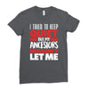 tried to keep quiet but my ancestors Ladies Fitted T-Shirt