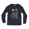 seattle skyline Long Sleeve Shirts