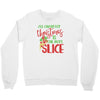 pizza christmas humor Crewneck Sweatshirt
