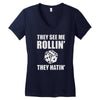 they see me rollin they hatin Women's V-Neck T-Shirt