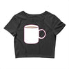 glass and coffee Crop Top