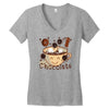 hot chocolate time! Women's V-Neck T-Shirt