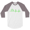 morning coffee heatbeat ekg 3/4 Sleeve Shirt