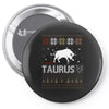 santa taurus christmas ugly t shirts Pin-back button