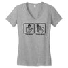 push button receive bacon t shirt funny awesome nerdy geeky humor tee Women's V-Neck T-Shirt