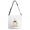 funny retro coffee Adjustable Strap Totes