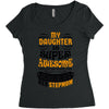 My Daughter Is Super Awesome Her Stepmom Women's Triblend Scoop T-shirt