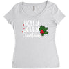 holly jolly christmas Women's Triblend Scoop T-shirt