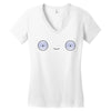 Mooncake Face Women's V-Neck T-Shirt