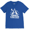 white ink camping is in tents funny V-Neck Tee