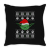 yoda ugly christmas sweater Throw Pillow